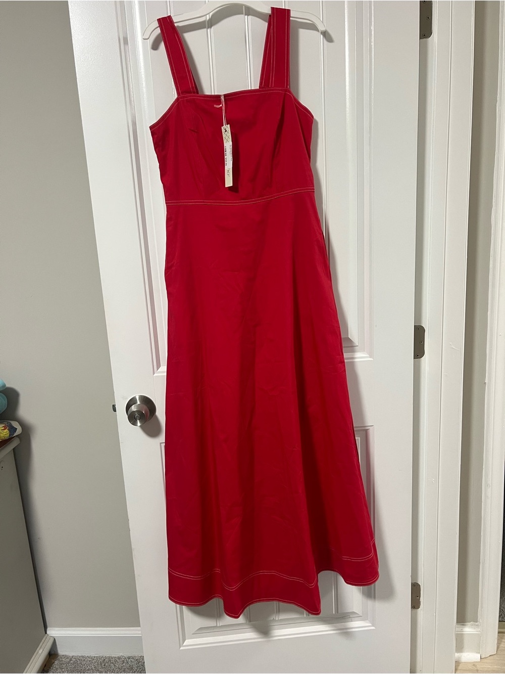SHE + SKY No Stops Red Midi Dress — NWT Size Small
